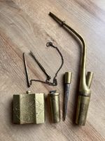 Antique Chinese Brass Shut Tan Dai Water Pipe Complete Set C 1900
