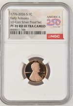 1776-2026 S Lincoln Cent 1C NGC PF 70 RD Ultra Cameo Penny