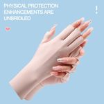 Pure Color Sun Protection Gloves Thin Anti-uv Fingerless Gloves Summer