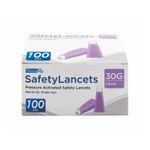 GlucoRx Safety Lancet 30g x 1.6mm (Box of 100)
