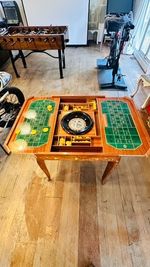 Vintage repro Italian Inlaid Wood Multi Game Table