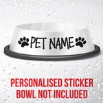 Personalised Dog Cat Pet Puppy Sticker - STICKER ONLY BOWL NOT INCLUDED