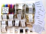 Witches Altar Starter Kit Set Candles Herbs Pentagram Charm Wicca Pagan Supplies