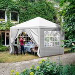 3x3M Outdoor Canopy Party Tent Wedding Heavy Duty Gazebo Garden BBQ W/4 Walls