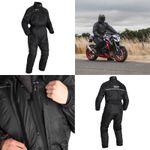 Oxford Rainseal Waterproof Motorcycle Motorbike Scooter Over Suit Black