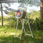 Foldable Metal Archery Target Stand Retractable Target Shelf for Outdoor Practic