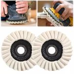 UP 10PCS Wool Felt Flap Disc Metal Working Polishing Buffing Wheel Angle Grinder
