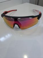 Oakley Radar EV Path Shield Cycling Sunglasses Black and Red Frame. Prizm Lens