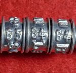 Three Old Vintage RACING PIGEON RINGS FROM THE 1960S.