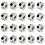 20pcs Set Screw Collars 3.05mm Bore Shaft Collars, 8mm OD, Drill Stop Collar