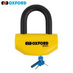 Oxford Big Boss 16 mm Motorcycle Disc Lock Motorbike Padlock Ultra Strong Yellow