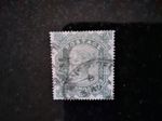 GB QV SG 128 10/-  GREENISH GREY STAMP ,FU ,HINGED, WATERMARK  MALTESE CROSS.