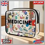 Medicine Pill Organiser Bag for Men Women Medical Pouch for Travel Medicine Bag