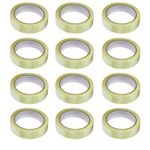 12 ROLLS OF CLEAR  24MM x 66M PARCEL PACKING SELLOTAPE TAPE CELLOTAPE