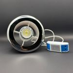 Chrome White Grill & Light 3w LED Light Replacement For Any 4" 100mm Grille Vent