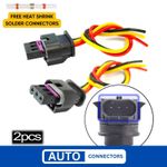 2x 3 PIN PDC Parking Sensor Plug Connector Wire For VW Audi Seat Skoda 4F0973703