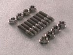 8x M8 Stainless Steel Exhaust Studs Flange Nuts Kawasaki Ninja ZX-14R ZX-6R ZX6R