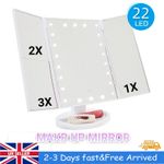 LED Folding Touch Screen Make up Mirror Magnifying Makeup Cosmetic Shaving 🎁