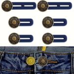 6 Pcs Button Extender for Trousers, Button Waist Extender, Pants Waist Extender