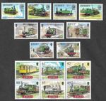JERSEY TRAINS RAILWAYS COMPLETE SETS 3 MNH