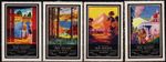 4 vintage Poster Stamps promoting tourism in New Zealand                     /22