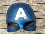 Rare autographed Chris Evans & Stan Lee Signed Captain America Mask COA