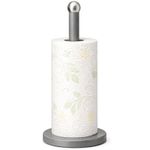 Kitchen Towel Roll Pole Holder Kitchen Paper Stand Grey Coated Stainless Steel