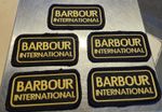 5 x BARBOUR VINTAGE BADGE / PATCHES LABLES £12.99 FREE UK POSTAGE
