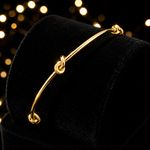 Love Knot Bangle 9ct yellow Gold Plated Hallmarked Brand New Boxed