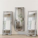 Large Crystal Diamond Venetian Glass Bevelled Wall Mirror 160 x 55cm | Art Decor