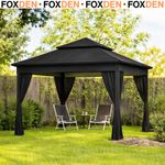 Replacement Gazebo Canopy Cover for 3 x 3m Gazebos UPF30+ Roof Cover Black