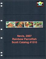 $4.00 Scott Value - 2007 NEVIS Rainbow Parrotfish Caribbean Sea CV MNH NH UMM