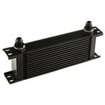 JJC Motorsport Oil Cooler (13 Row, 240mm Matrix, -10 JIC Male) - Alloy, Black