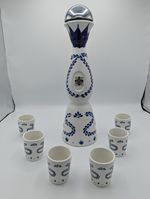 Clase Azul Tequila Bottle Reposado Shots Ceramic  Drinking Set Present Gift