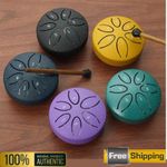 Rain Drum for Outside Garden, Steel Tongue Drum Rain Chime Inches 6 Note Drum