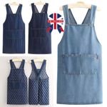 Adult Jour Apron - Lightweight Cotton Apron with Front Pocket Cross Back Apron B