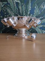 Vintage P.H. Vogel & Co Silver Plated Punch Bowl Set with Hanging Cups - EPNS