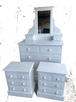 Solid Pine Sideboard Cupboard , Chest of Drawers and bedside cabinet