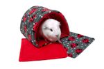 Guinea Pig And Small Animals Fleece Tunnel With Two Pads.