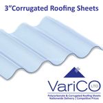 Corrugated PVC Roofing Sheets 3inch Profile 0.8mm | 1.1mm | 1.3mm Thick Plastic