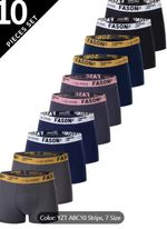 10pcs VIESUNZ Men's Boxer Briefs & Shorts - Breathable Stretch Underwear Su