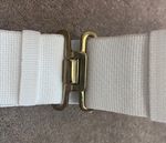 British Army Issue White Courlene Parade Belt with Brass Buckle - issued 