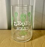 Greene King Brewery Level Head Pint Beer Glass - Glass Pint Glass