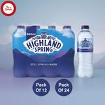 Highland Spring Water 500ml (Pack of 12 & 24) | Pure Scottish Spring Water 