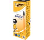 New Bic Orange BLACK Fine Biro Pen 0.8mm *CHOOSE FROM MENU, UK SELLER FREE P&P*