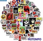 50 x Rock and Roll Punk Music Band Vinyl Decal Stickers (approx 6cm each)