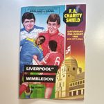 F.A. Charity Shield Programme Liverpool vs Wimbledon 20th August 1988