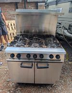 Falcon Dominator Commercial 6 Burner Gas Range/Oven with Splashback