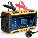 UK Car Battery Charger 12V 6A Smart Fast Charger Automatic Pulse Repair AGM/GEL 