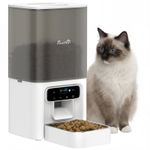 PawHut Automatic Cat Feeder Programmable with Timer, 10s Voice Recorder